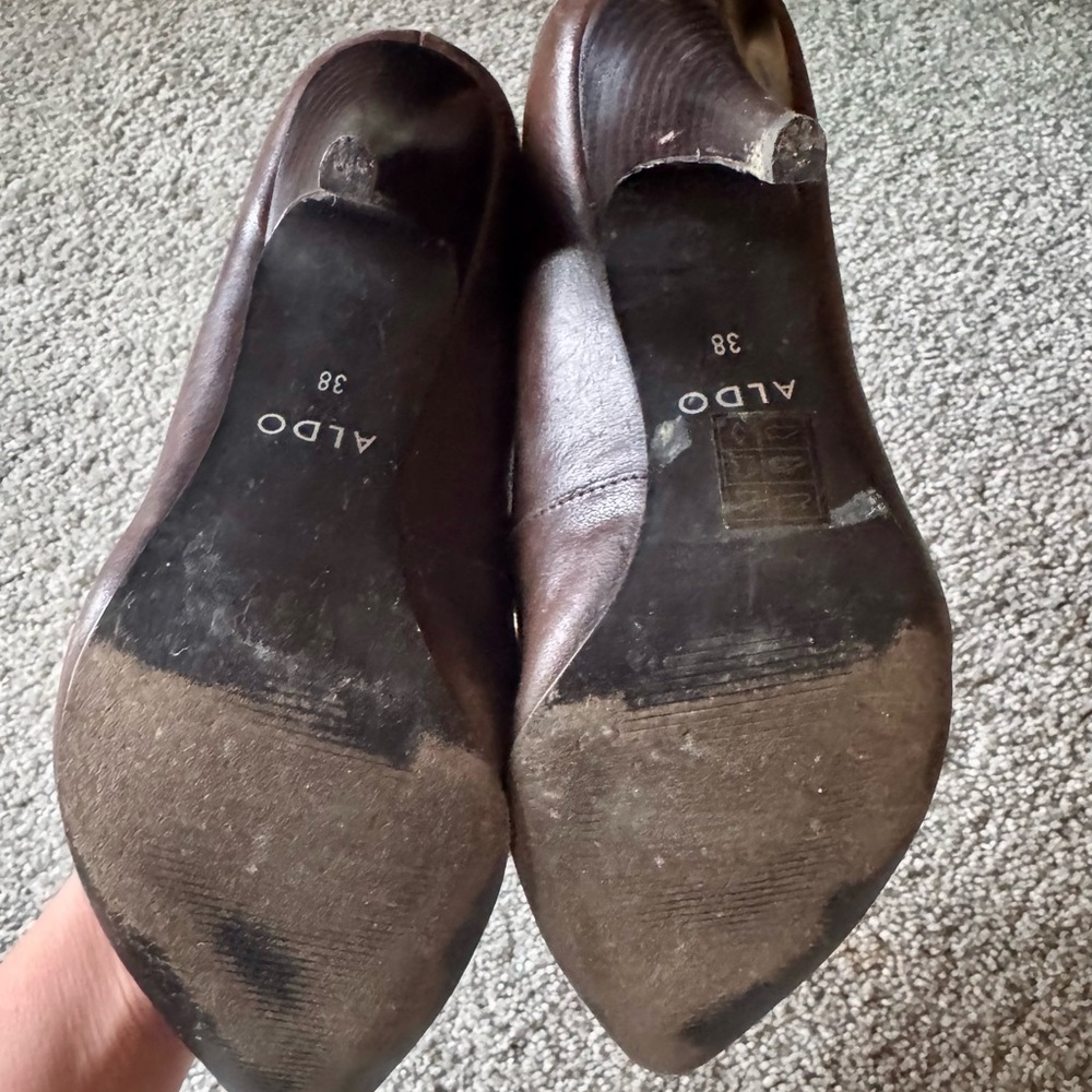 ALDO Elegant Brown Leather Women's Dress Shoes - Picture 2 of 2
